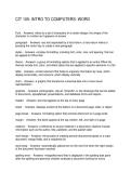 CIT 105 INTRO TO COMPUTERS WORD