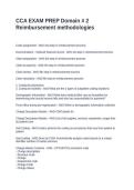 CCA EXAM PREP Domain - 2 Reimbursement methodologies