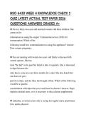 NSG 6430 WEEK 4 KNOWLEDGE CHECK 2 QUIZ LATEST ACTUAL TEST PAPER 2026 QUESTIONS ANSWERS GRADED A&plus;