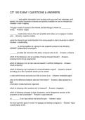 CIT 105 EXAM 1 QUESTIONS & ANSWERS