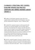 CA BRANCH 3 STRUCTURAL PEST CONTROL EXAM PREP UPDATED 2026 PRACTICE QUESTIONS AND VERIFIED ANSWERS ALREADY GRADED A&plus;