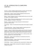 CIT 105 - INTRODUCTION TO COMPUTERS - CHAPTER 1