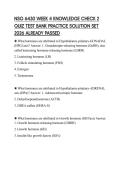 NSG 6430 WEEK 4 KNOWLEDGE CHECK 2 QUIZ TEST BANK PRACTICE SOLUTION SET 2026 ALREADY PASSED