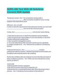 NURS 406 Test With All Solutions Correct&vert; 2026 Update