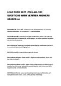 LCAS EXAM 2025 -2026 ALL 500  QUESTIONS WITH VERIFIED ANSWERS    GRADED A&plus; 