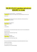 NR 329 Exam 2 &ndash; Verified Questions and Correct Answers &vert; 2026&sol;2027 A&plus; Grade Edition