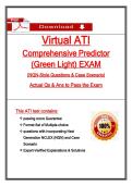 Virtual ATI Comprehensive Predictor &lpar;Green Light&rpar; EXAM &lpar;NGN-Style Questions & Case Scenario&rpar; Actual Qs & Ans to Pass the Exam