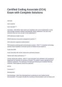 Certified Coding Associate &lpar;CCA&rpar; Exam with Complete Solutions