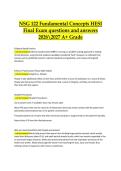 NSG 122 &ndash; Fundamental Concepts HESI Final Exam &vert; Verified Questions and Correct Answers &vert; 2026&sol;2027 A&plus; Grade Edition