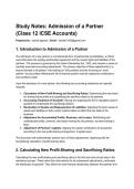 Summary -  Accounting &colon; chapter admission of partners