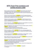 SFPC Exam Prep questions and verified Answers 2026&period;