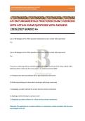 ATI RN FUNDAMENTALS PROCTORED EXAM 3 VERSIONS WITH ACTUAL EXAM QUESTIONS WITH ANSWERS &vert;2026&sol;2027 GRADED A&plus;