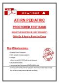 ATI RN PEDIATRIC   PROCTORED TEST BANK  &lpar;NGN-STYLE QUESTIONS & CASE &OpenCurlyDoubleQuote;SCENARIO&rdquo;&rpar;  500&plus; Qs & Ans to Pass the Exam 