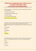 CHES Exam Prep Questions and Verified Answers Latest 2025 - 2026 Update 100-&period;