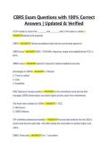CBRS Exam Questions with 100- Correct Answers