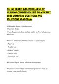 NU 136 EXAM 5 GALEN COLLEGE OF NURSING COMPREHENSIVE EXAM SCRIPT 2026 COMPLETE QUESTIONS AND SOLUTIONS GRADED A&plus;