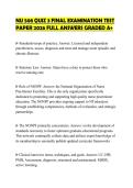 NU 508 QUIZ 3 FINAL EXAMINATION TEST PAPER 2026 FULL ANSWERS GRADED A&plus;