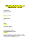 NUR 329 &ndash; Final Review &vert; Verified Questions and Correct Answers &vert; 2026&sol;2027 A&plus; Grade Edition