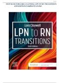 Full Test Bank for LPN to RN Transitions 6th Edition by Lora Claywell Complete Chapter-by-Chapter Coverage Verified Questions & Correct Answers Detailed Rationales &sol; Explanations Nursing Undergraduate Updated 2026 Version