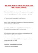 UBC PSYC 305 Exam 3 David King Study Guide With Complete Solutions 