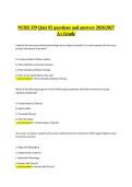 NURS 329 &ndash; Quiz &num;2 &vert; Verified Questions and Correct Answers &vert; 2026&sol;2027 A&plus; Grade Edition