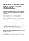 CAADC CERTIFICATION EXAMINATION TEST 2026 FULL QUESTIONS AND VERIFIED SOLUTIONS GRADED A&plus;