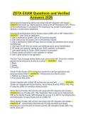 ZDTA EXAM Questions and Verified Answers 2026