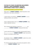 UTA POLS 2311 EXAM 2 98 QUESTIONS AND ANSWERS  2026&sol;2027 &vert;&vert; TEXAS GOVERNMENT&comma; POLITICAL  INSTITUTIONS & PUBLIC POLICY &vert;&vert; GRADED A&plus; 