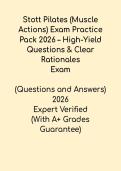 STOTT Pilates &lpar;Muscle Actions&rpar; Exam Practice Pack 2026 &ndash; High-Yield Questions & Clear Explanations PDF