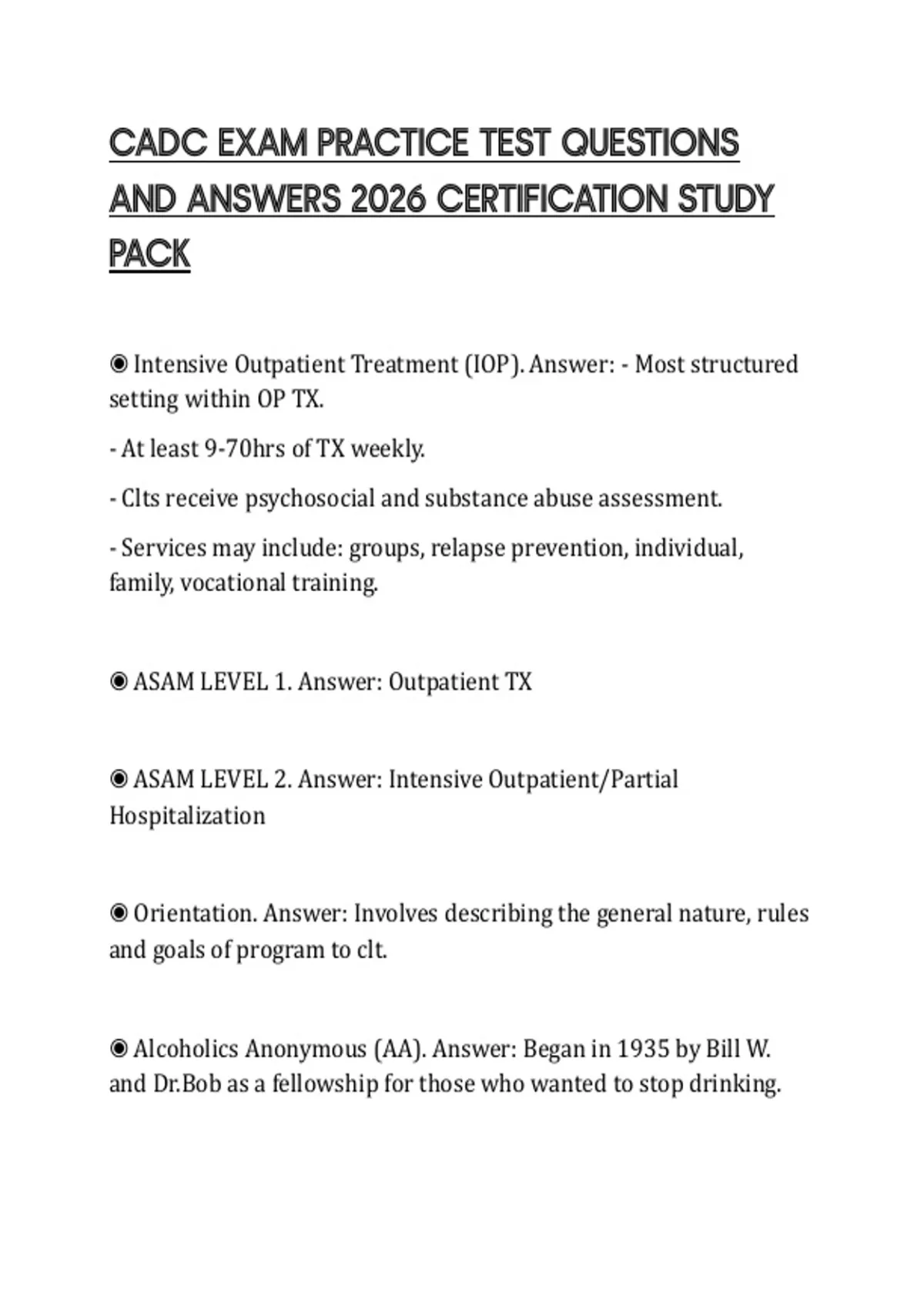 CADC EXAM PRACTICE TEST QUESTIONS AND ANSWERS 2026 CERTIFICATION STUDY ...