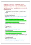 PREHOSPITAL TRAUMA LIFE SUPPORT &lpar;PHTLS&rpar;  COMPREHENSIVE EXAM ACTUAL QUESTIONS AND  ANSWERS - LATEST AND COMPLETE UPDATE WITH  VERIFIED SOLUTIONS &ndash; ASSURED PASS WITH INSTANT  DOWNLOAD PDF&period; 