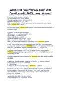 Wall Street Prep Premium Exam 2026 Questions with 100- correct Answers