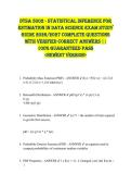DTSA 5002 - Statistical Inference for  Estimation in Data Science EXAM STUDY  GUIDE 2026&sol;2027 COMPLETE QUESTIONS  WITH VERIFIED CORRECT ANSWERS &vert;&vert;  100&percnt; GUARANTEED PASS  <NEWEST VERSION> 