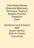 STOTT Pilates 2026 Exam Review &lpar;Essential Reformer&rpar; &ndash; Technique&comma; Theory & Practice PDF