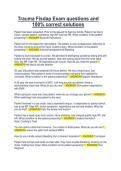 Trauma Fisdap Exam questions and 100&percnt; correct solutions