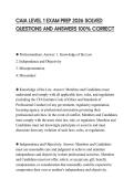 CAIA LEVEL 1 EXAM PREP 2026 SOLVED QUESTIONS AND ANSWERS 100&percnt; CORRECT