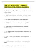 NUR 1055 ACTUAL EXAM PAPER 2026 QUESTIONS WITH ANSWERS GRADED A&plus;