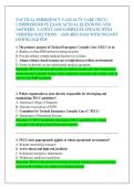 TACTICAL EMERGENCY CASUALTY CARE &lpar;TECC&rpar;  COMPREHENSIVE EXAM ACTUAL QUESTIONS AND  ANSWERS - LATEST AND COMPLETE UPDATE WITH  VERIFIED SOLUTIONS &ndash; ASSURED PASS WITH INSTANT  DOWNLOAD PDF&period; 