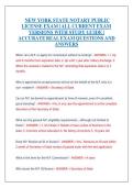 NEW YORK STATE NOTARY PUBLIC LICENSE EXAM &vert; ALL CURRENT EXAM VERSIONS WITH STUDY GUIDE &vert; ACCURATE REAL EXAM QUESTIONS AND ANSWERS