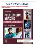 Full Test Bank for Professional Nursing&colon; Concepts & Challenges 10th Edition by Beth Perry Black Complete Chapter-by-Chapter Coverage Verified Questions & Correct Answers Detailed Rationales &sol; Explanations Nursing Undergraduate Updated 2026 Version