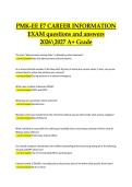 PMK-EE E7 &ndash; Career Information Exam &vert; Verified Questions and Correct Answers &vert; 2026&sol;2027 A&plus; Grade Edition