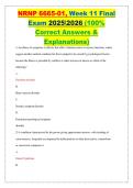 NRNP 6665-01&comma; Week 11 Final Exam 20252026 &lpar;100&percnt; Correct Answers & Explanations&rpar;