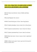 NUR 1055 PRACTICE EXAMINATION SCRIPT 2026 FULL QUESTIONS AND ANSWERS
