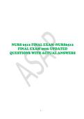 NURS 6512 FINAL EXAM -NURS6512 FINAL EXAM 2026 UPDATED QUESTIONS WITH ACTUAL ANSWERS 