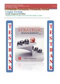 Strategic Management 6th Edition &lpar;Rothaermel Frank&rpar; All chapters &lpar;Q&A&rpar; latest 2026 complete A&plus; graded