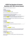 ACEDS Test Questions & Answers Questions with 100- Correct Answers