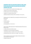 Leadership practice questions Complete Final Exam Study Guide With Practice Questions and Verified Answers 2025&ndash;2026