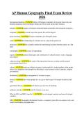 AP Human Geography Final Exam Review 2026