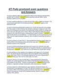 ATI Peds proctored exam questions and Answers