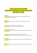 NU 650 &ndash; Advanced Health Assessment&sol;Nursing Final Exam &vert; Verified Questions and Correct Answers &vert; 2026&sol;2027 A&plus; Grade Edition